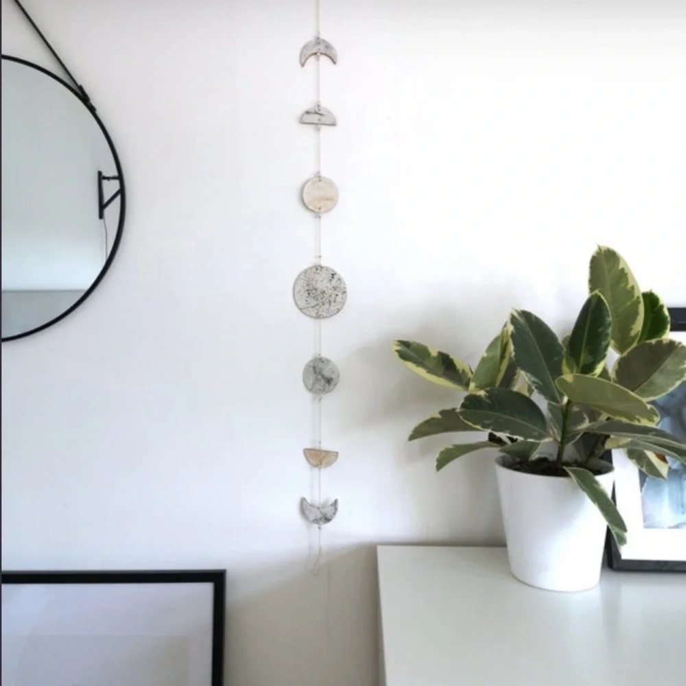 Moon Phase Garland Boho Wall Hanging